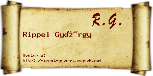 Rippel György névjegykártya