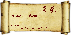 Rippel György névjegykártya